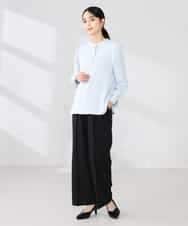 K2BED03044 a.v.v(アー・ヴェ・ヴェ) 2WAYスタンドネックブラウス ライトブルー