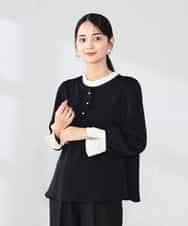 K2BED03044 a.v.v(アー・ヴェ・ヴェ) 2WAYスタンドネックブラウス ライトブルー