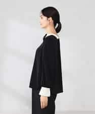 K2BED03044 a.v.v(アー・ヴェ・ヴェ) 2WAYスタンドネックブラウス ライトブルー