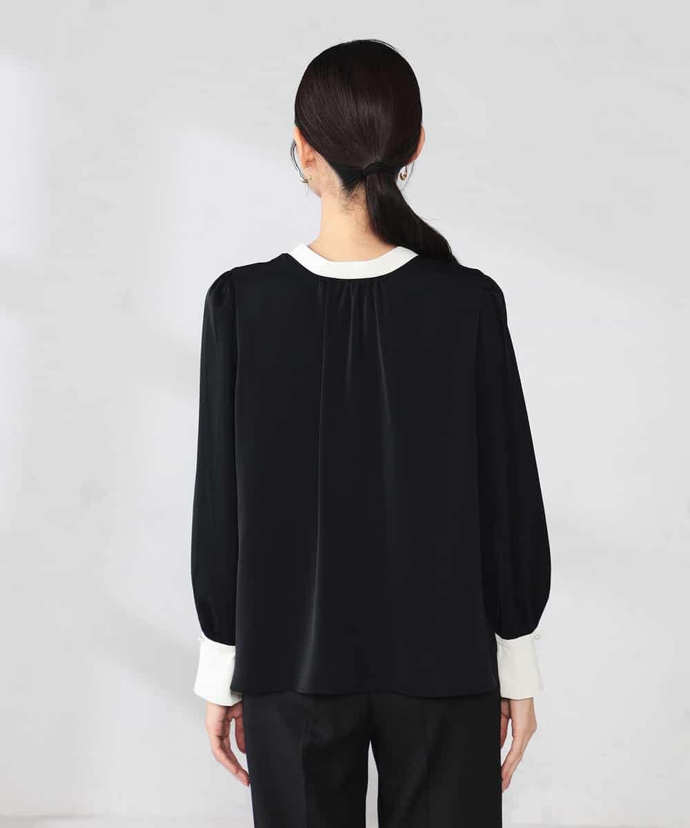 K2BED03044 a.v.v(アー・ヴェ・ヴェ) 2WAYスタンドネックブラウス ライトブルー