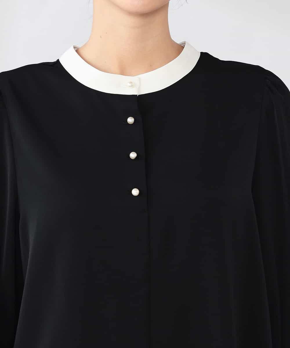 K2BED03044 a.v.v(アー・ヴェ・ヴェ) 2WAYスタンドネックブラウス ライトブルー