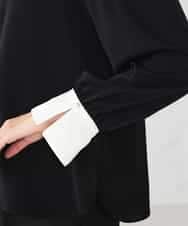 K2BED03044 a.v.v(アー・ヴェ・ヴェ) 2WAYスタンドネックブラウス ライトブルー