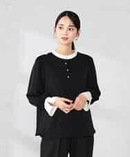 K2BED03044 a.v.v(アー・ヴェ・ヴェ) 2WAYスタンドネックブラウス ブラック