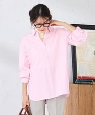 K2BFD01044 a.v.v(アー・ヴェ・ヴェ) 【シワになりにくい】ベーシックシャツ ライトピンク