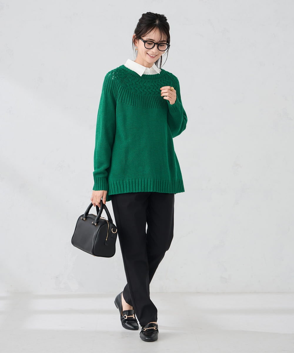 K2BFD01044 a.v.v(アー・ヴェ・ヴェ) 【シワになりにくい】ベーシックシャツ ライトピンク