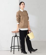 K2BFD01044 a.v.v(アー・ヴェ・ヴェ) 【シワになりにくい】ベーシックシャツ ライトピンク