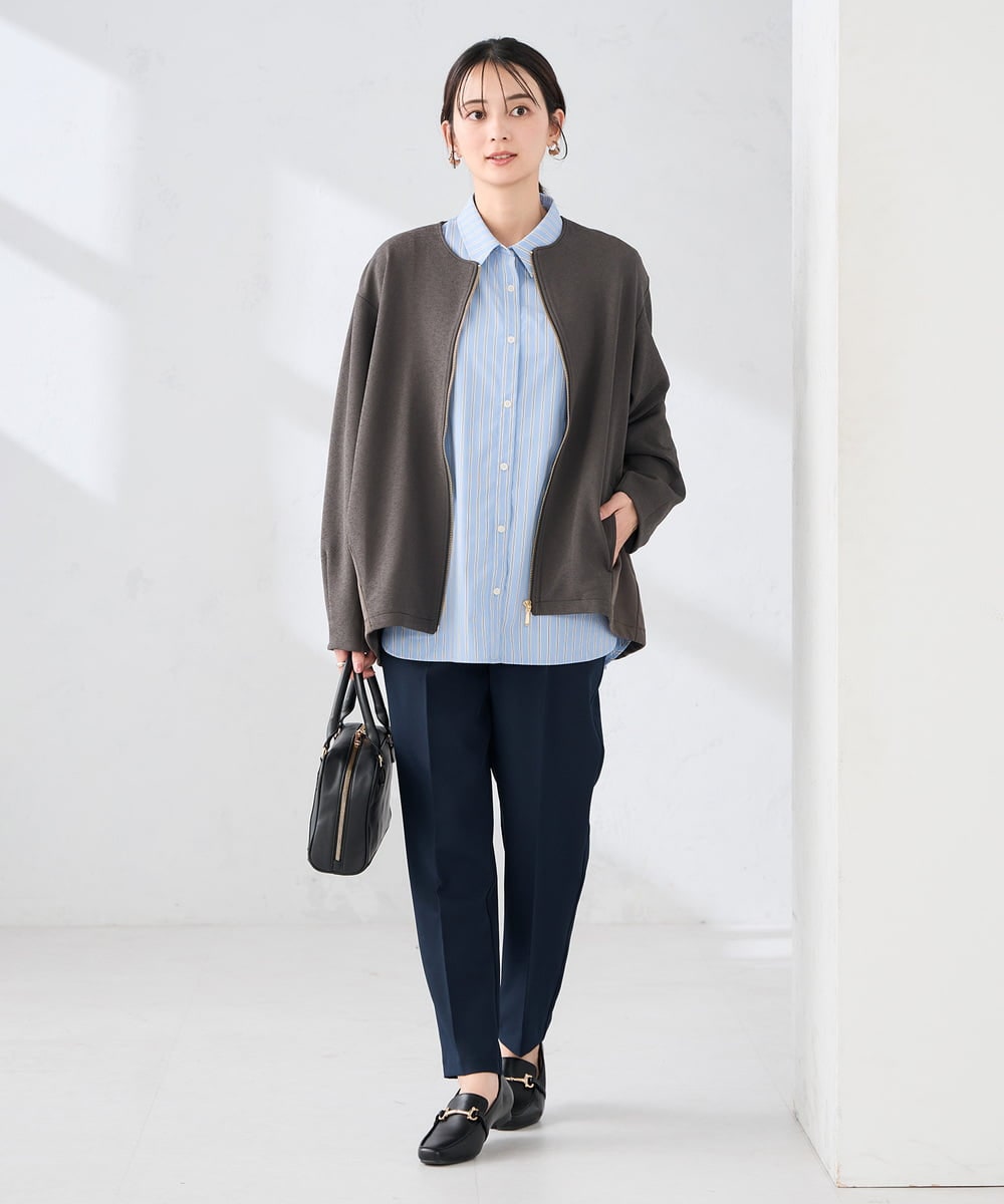 K2BFD01044 a.v.v(アー・ヴェ・ヴェ) 【シワになりにくい】ベーシックシャツ ライトピンク