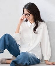 K2BFD01044 a.v.v(アー・ヴェ・ヴェ) 【シワになりにくい】ベーシックシャツ ライトピンク