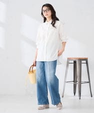 K2BFD01044 a.v.v(アー・ヴェ・ヴェ) 【シワになりにくい】ベーシックシャツ ライトピンク