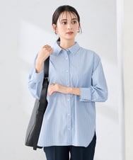 K2BFD01044 a.v.v(アー・ヴェ・ヴェ) 【シワになりにくい】ベーシックシャツ ライトピンク