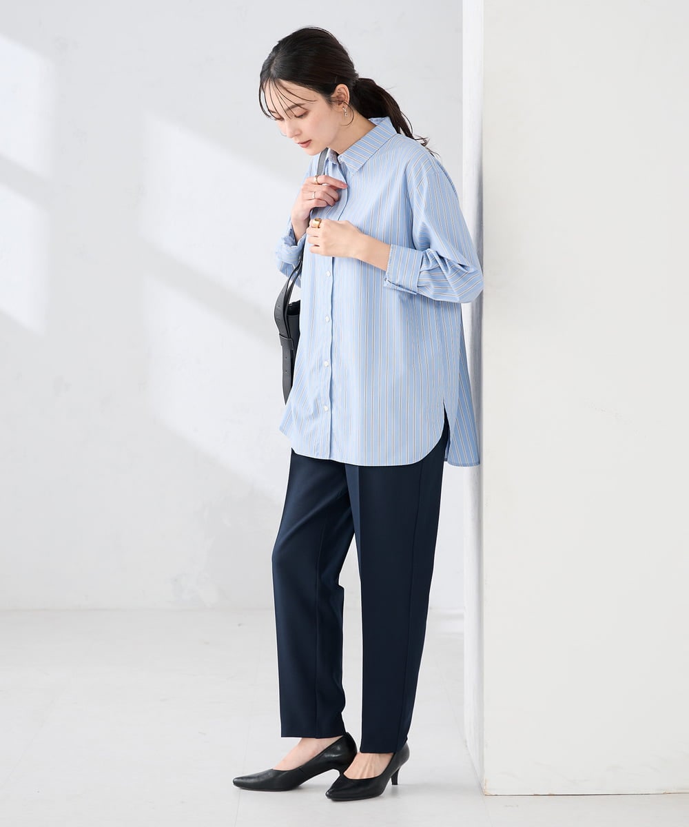 K2BFD01044 a.v.v(アー・ヴェ・ヴェ) 【シワになりにくい】ベーシックシャツ ライトピンク