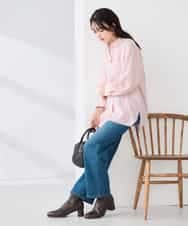 K2BFD01044 a.v.v(アー・ヴェ・ヴェ) 【シワになりにくい】ベーシックシャツ ライトピンク