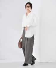 K2BFD01044 a.v.v(アー・ヴェ・ヴェ) 【シワになりにくい】ベーシックシャツ ライトピンク