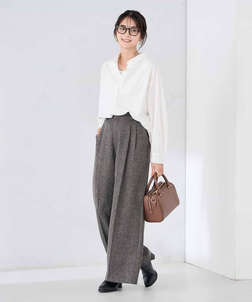 K2BFD01044 a.v.v(アー・ヴェ・ヴェ) 【シワになりにくい】ベーシックシャツ ライトピンク