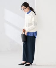 K2BFD02044 a.v.v(アー・ヴェ・ヴェ) 【シワになりにくい】スキッパーシャツ ライトカーキ