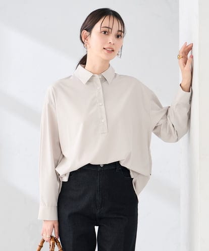 K2BFD02044 a.v.v 【シワになりにくい】スキッパーシャツ