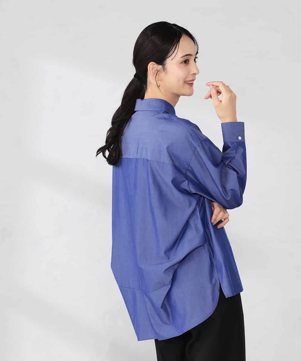 K2BFD02044 a.v.v(アー・ヴェ・ヴェ) 【シワになりにくい】スキッパーシャツ ライトカーキ