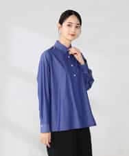 K2BFD02044 a.v.v(アー・ヴェ・ヴェ) 【シワになりにくい】スキッパーシャツ ライトカーキ