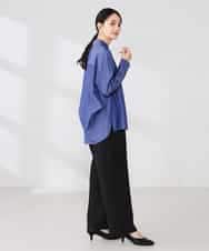 K2BFD02044 a.v.v(アー・ヴェ・ヴェ) 【シワになりにくい】スキッパーシャツ ライトカーキ