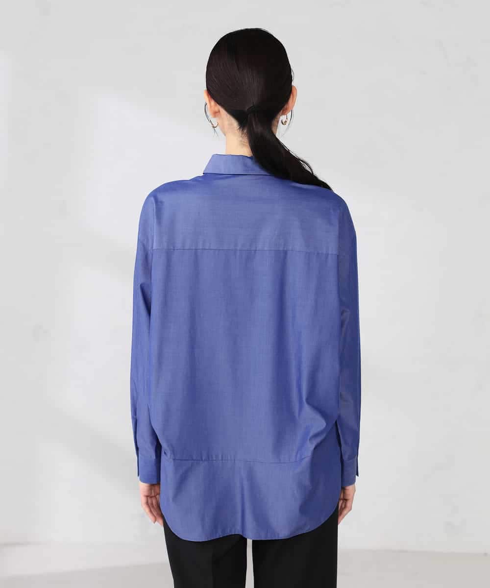 K2BFD02044 a.v.v(アー・ヴェ・ヴェ) 【シワになりにくい】スキッパーシャツ ライトカーキ