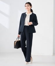 K2BFD04044 a.v.v(アー・ヴェ・ヴェ) 【洗える】サテンギャザーブラウス ピンク