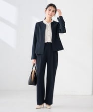 K2BFD04044 a.v.v(アー・ヴェ・ヴェ) 【洗える】サテンギャザーブラウス ピンク