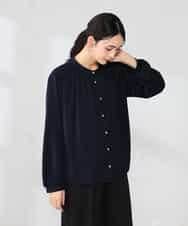 K2BFD04044 a.v.v(アー・ヴェ・ヴェ) 【洗える】サテンギャザーブラウス ピンク