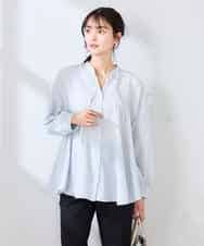 K2BFD23059 a.v.v(アー・ヴェ・ヴェ) エアリーフレアブラウス ライトブルー