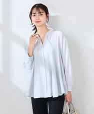 K2BFD23059 a.v.v(アー・ヴェ・ヴェ) エアリーフレアブラウス ライトブルー