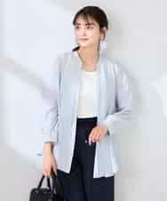 K2BFD23059 a.v.v(アー・ヴェ・ヴェ) エアリーフレアブラウス ライトブルー