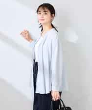 K2BFD23059 a.v.v(アー・ヴェ・ヴェ) エアリーフレアブラウス ライトブルー