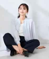 K2BFD23059 a.v.v(アー・ヴェ・ヴェ) エアリーフレアブラウス ライトブルー