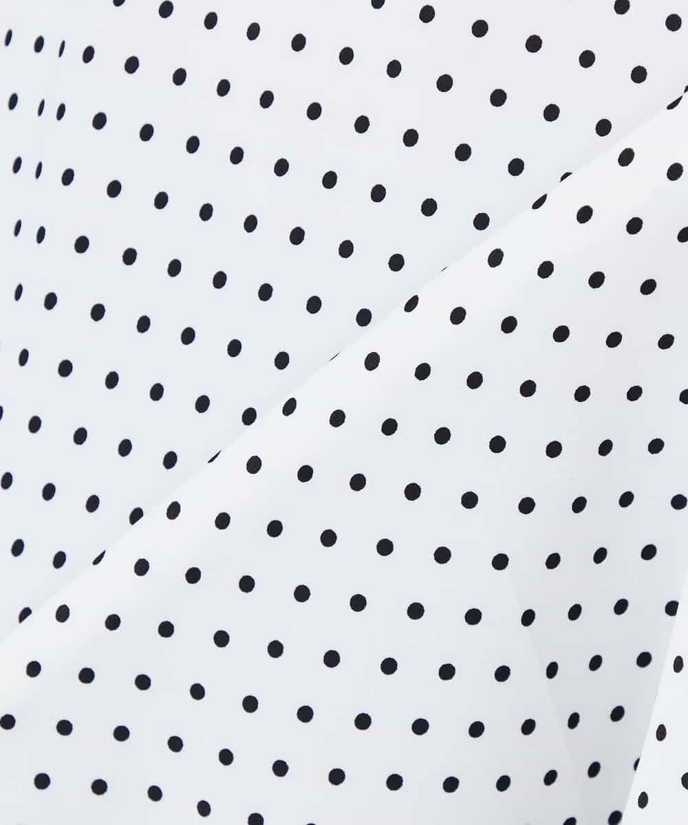 K2BFD25049 a.v.v(アー・ヴェ・ヴェ) フリルVネックドット柄ブラウス ホワイト