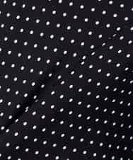 K2BFD25049 a.v.v(アー・ヴェ・ヴェ) フリルVネックドット柄ブラウス ホワイト