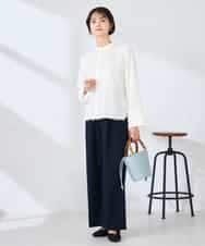 K2BFD27059 a.v.v(アー・ヴェ・ヴェ) フリンジジャガードシャツ グリーン