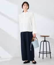 K2BFD27059 a.v.v(アー・ヴェ・ヴェ) フリンジジャガードシャツ グリーン