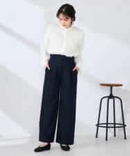 K2BFD27059 a.v.v(アー・ヴェ・ヴェ) フリンジジャガードシャツ グリーン