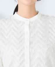 K2BFD27059 a.v.v(アー・ヴェ・ヴェ) フリンジジャガードシャツ グリーン