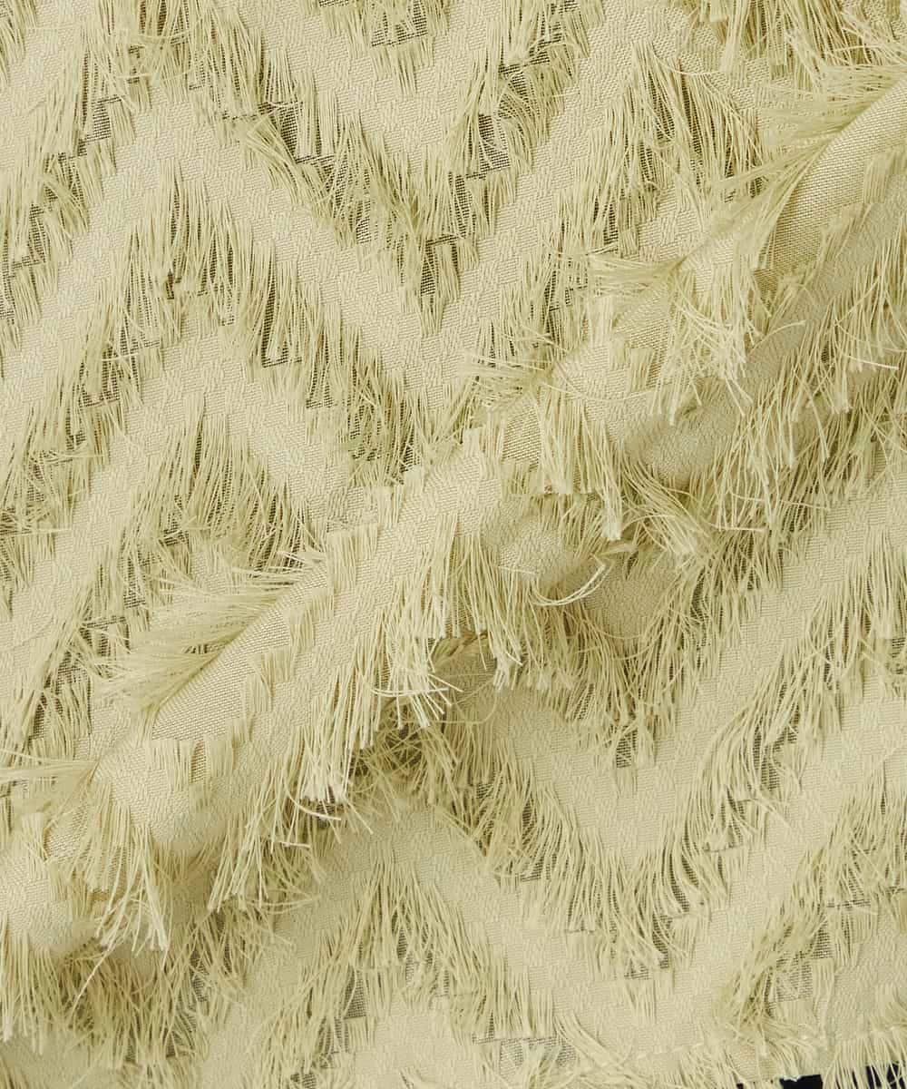 K2BFD27059 a.v.v(アー・ヴェ・ヴェ) フリンジジャガードシャツ グリーン