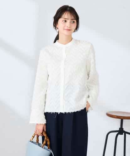 K2BFD27059 a.v.v フリンジジャガードシャツ