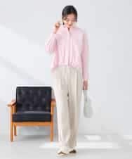 K2BFD28049 a.v.v(アー・ヴェ・ヴェ) ストライプ柄クロップドシャツ ピンク