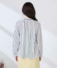 K2BFD34049 a.v.v(アー・ヴェ・ヴェ) フリルネックボウタイブラウス ネイビー