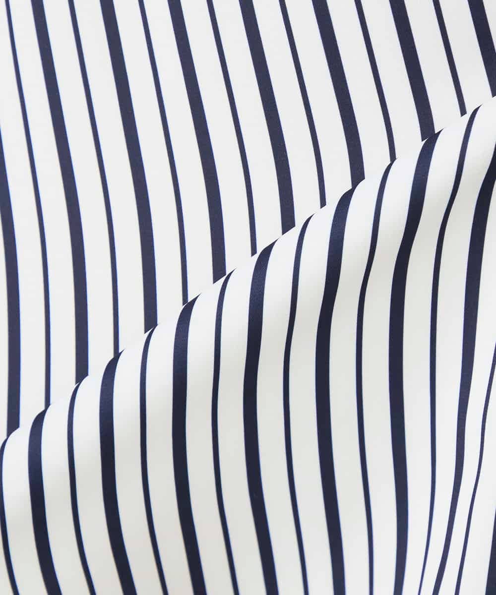 K2BFD34049 a.v.v(アー・ヴェ・ヴェ) フリルネックボウタイブラウス ネイビー