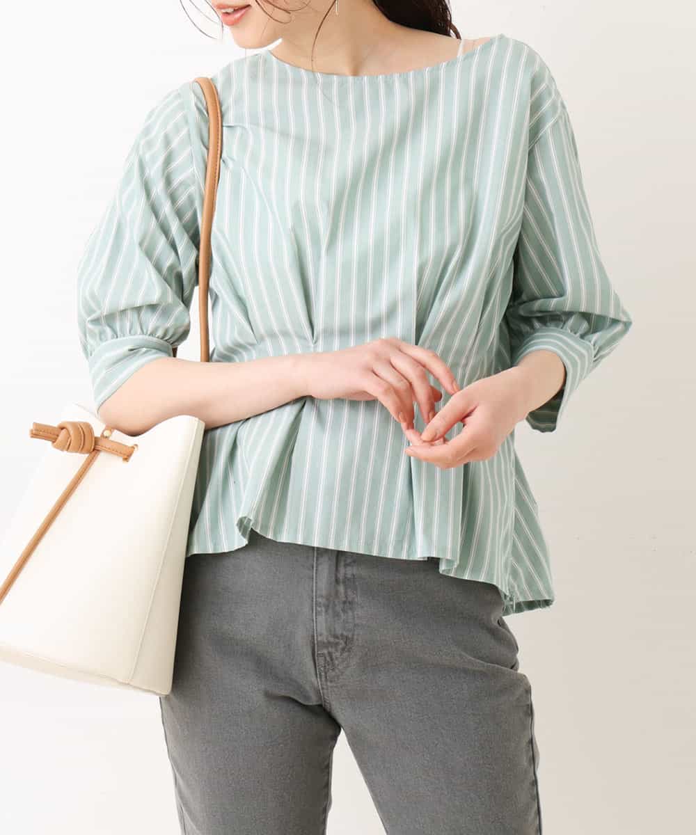 A V V アー ヴェ ヴェ ウェストタックパフスリーブブラウス イトキンオンラインストア