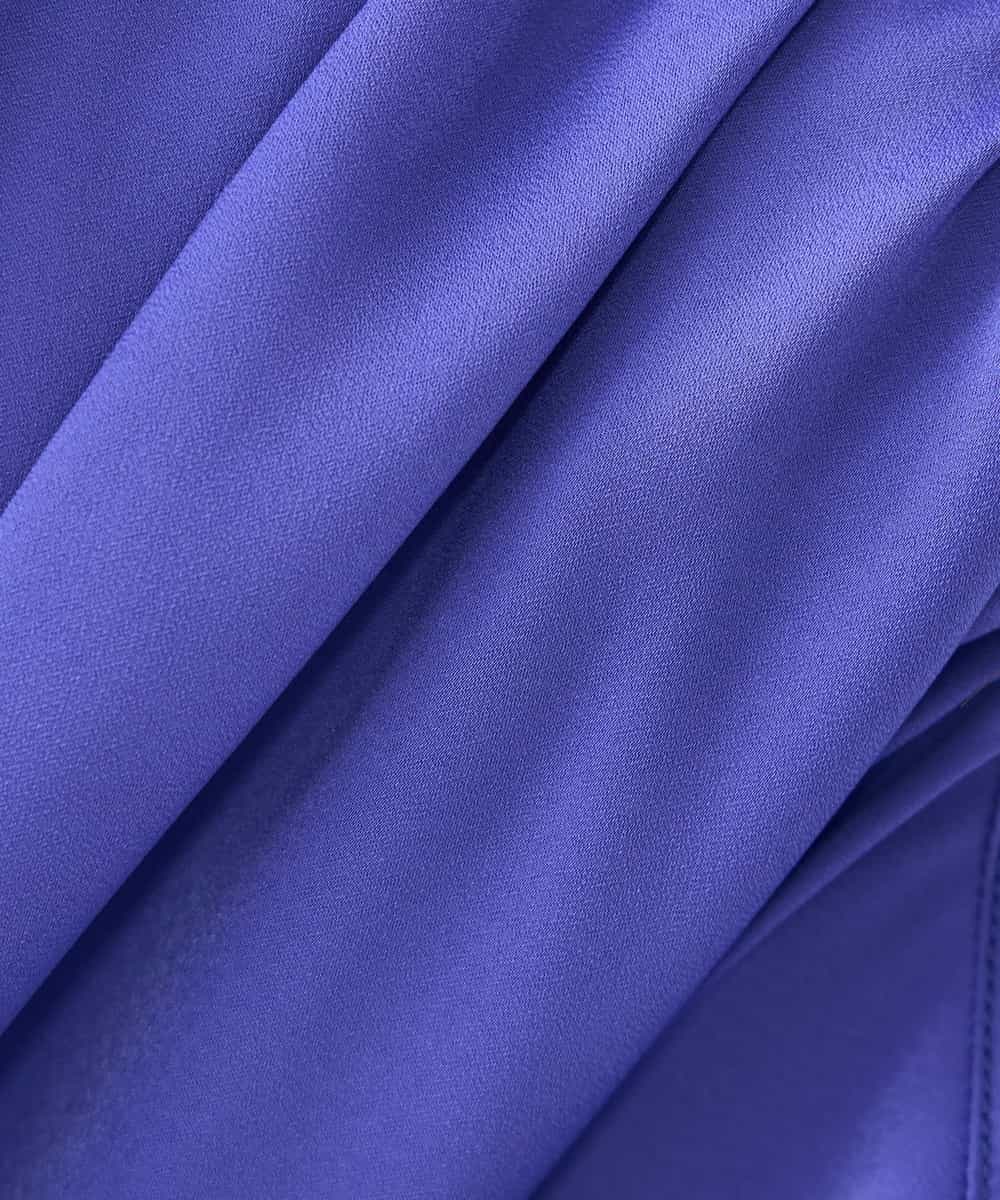 K2BGD05039 a.v.v(アー・ヴェ・ヴェ) 【接触冷感/UVカット】サテンギャザーブラウス【吸水速乾/イージーケア】 ダークグレー