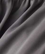 K2BGD05039 a.v.v(アー・ヴェ・ヴェ) 【接触冷感/UVカット】サテンギャザーブラウス【吸水速乾/イージーケア】 ダークグレー