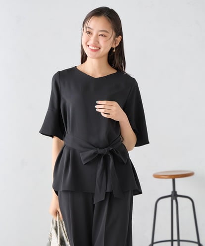 K2BGD07049 a.v.v ［支持率NO.1/接触冷感/速乾/UVカット/イージーケア］浅Vネックブラウス