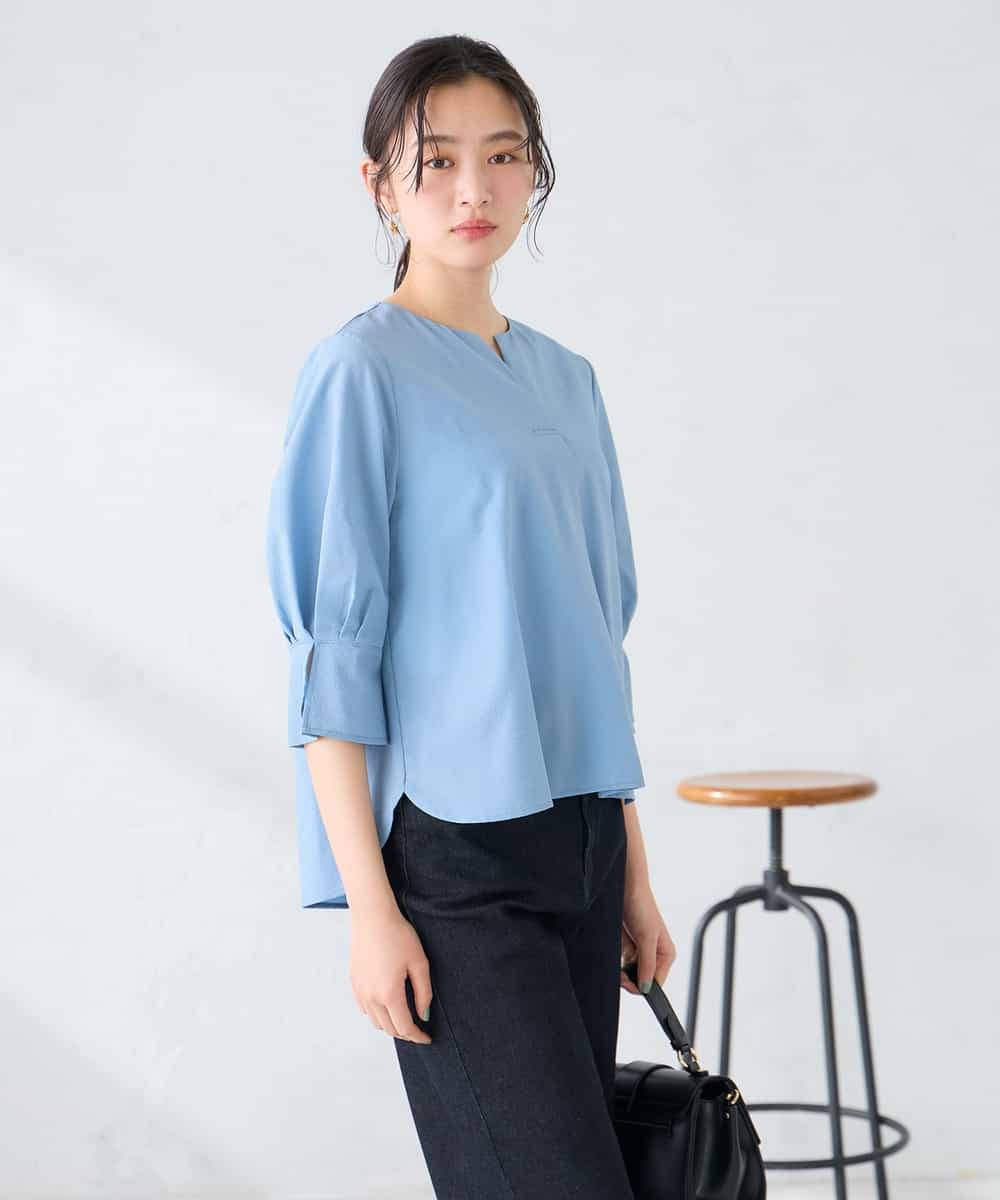 K2BGD08044 a.v.v(アー・ヴェ・ヴェ) ソフトサッカースキッパーブラウス ライトブルー