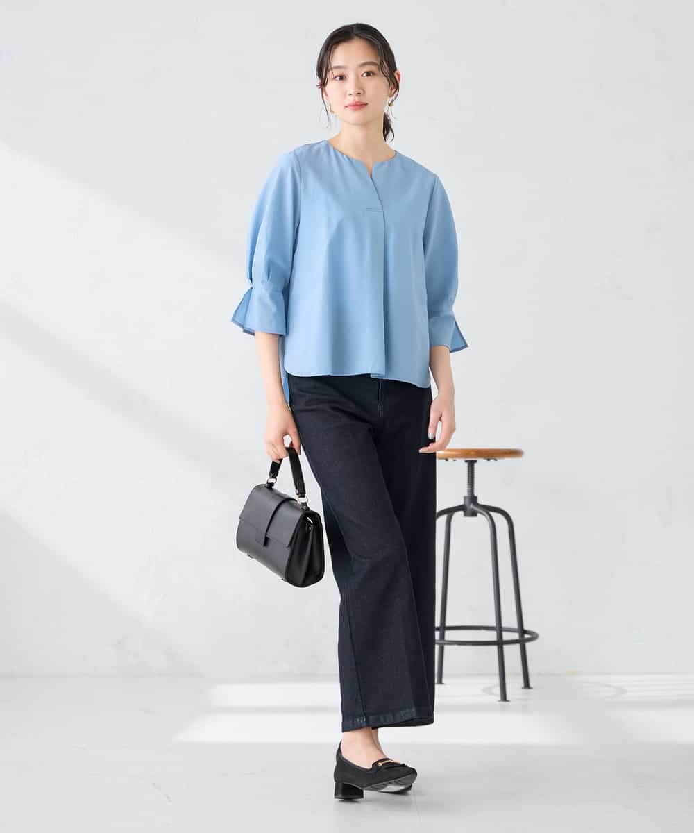 K2BGD08044 a.v.v(アー・ヴェ・ヴェ) ソフトサッカースキッパーブラウス ライトブルー