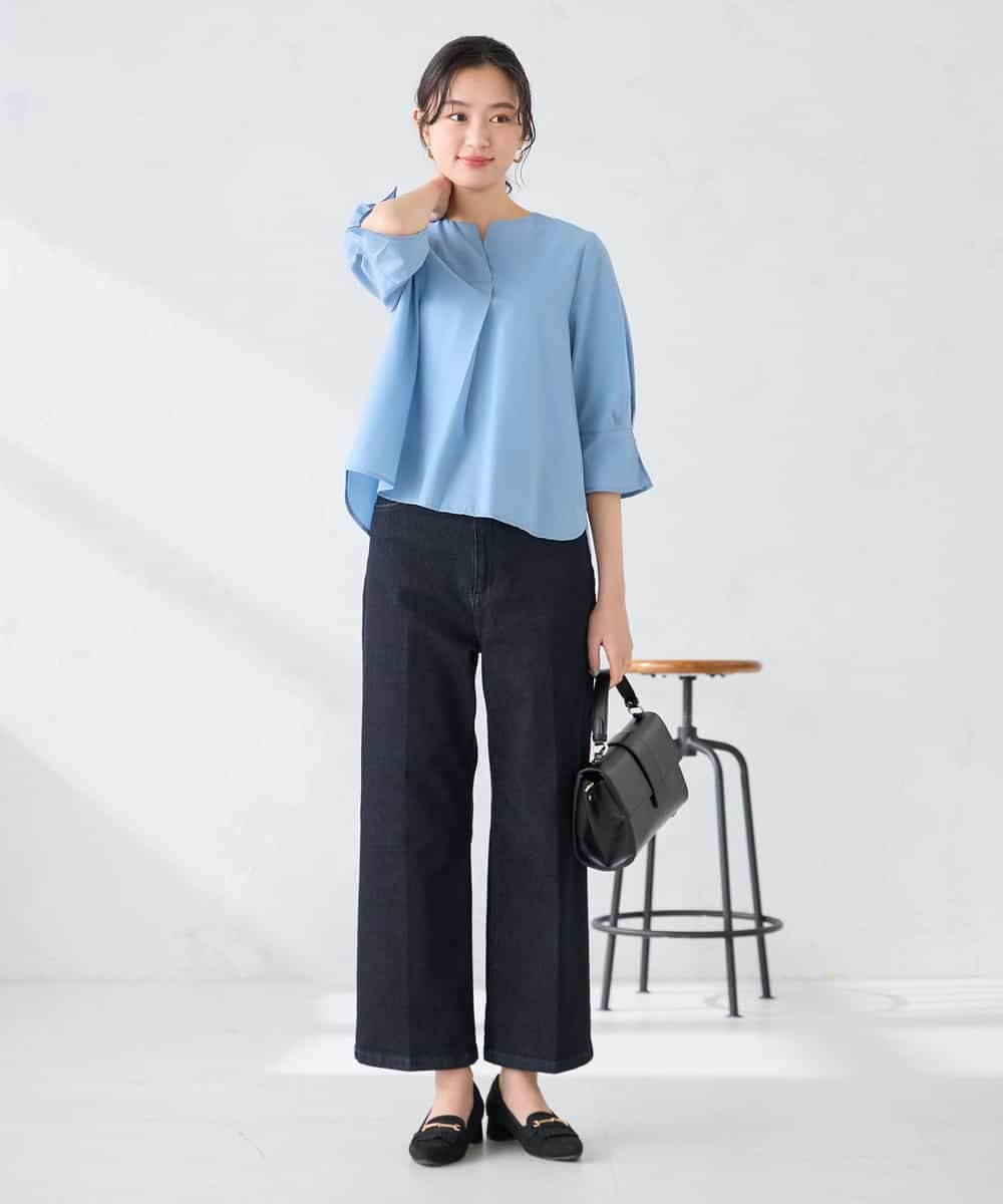 K2BGD08044 a.v.v(アー・ヴェ・ヴェ) ソフトサッカースキッパーブラウス ライトブルー